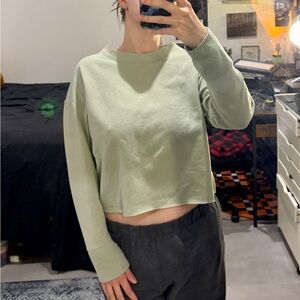 Women's Sage Green Long Sleeve Top